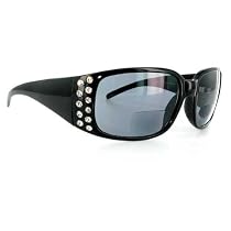 Crystal Sun Bifocals, 150, Black with Smoke Lens