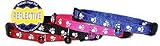 3/8 Reflective Paw Print Cat Collar
