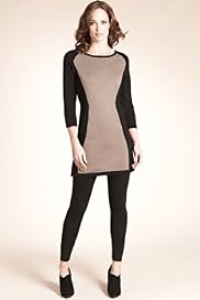 Autograph Diamond Colour Block Knitted Tunic Dress