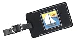 Sailboat Leather Luggage Tag