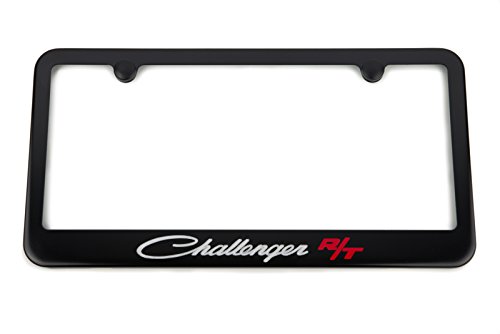 Dodge Challenger Classic R/T License Plate Frame - Satin Black - Engraved -