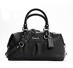 Coach Leather Ashley Sabrina Convertiable Satchel Bag 15445 Black