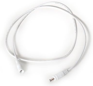Extension wire with barrel connectors, 1000 mm (1 meter). White