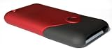 KingCase iPhone 3G & 3GS Rubberized Slim Slider Case (Red & Black)