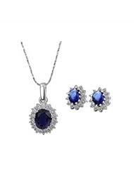 XiangGang ShaoGi 18k White Gold, Round Diamond Ball Fashion Sets, Whtie And Baby Purple - 18 inch
