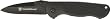 Bullseye Folder, Gray Alum. Handle, Black Bl., Plain