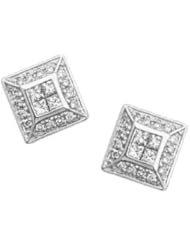 Ann Harrington Jewelry 14k White Gold 1/2 Ct Tw Diamond Earrings