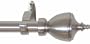 Window Curtain Rod / Drapery Rod 44 Inch - 108 Inch Metal Urn Nickle