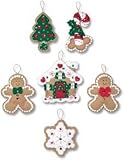 Bucilla Gingerbread House Ornaments Felt Applique Kit
