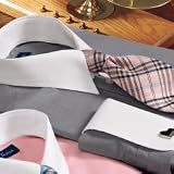 Solid End-on-End White French Cuff Dress Shirt