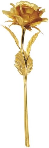 2-pack 24 Karat Yellow Gold Plated Rose Flower with Pink Love Box (Bogo) (Best Holiday Gift)