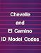 Chevelle and El Camino ID Model Codes