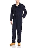Bulwark Flame Resistant 9 oz Twill Cotton Deluxe Coverall with Concealed Snap Cuff
