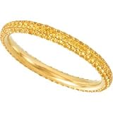 14K Yellow Gold Yellow Sapphire Eternity Band Size 4.5