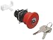Omron A22E-MK Emergency Stop Key Push Button, IP65 Oil-Resistant, Non-Lighted, Push-Lock Key-Reset Operation, Red, 40mm Diameter