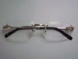 FRED LUNETTES F6-50 ABERDEEN 027 BRUSHED SILVER STAINLESS STEEL RIMLESS EYEGLASSES
