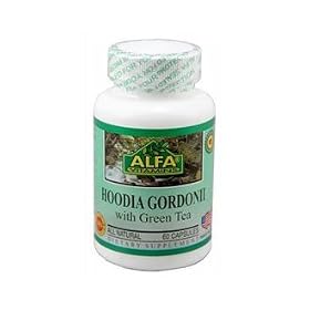 Alfa Vitamins Hoodia Gordonii + Green Tea 375 mg 60 caps Reduce Appetite Weight Loss