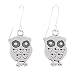 Cute HOOTIE THE OWL Dangle Earrings in Sterling Silver, #7846