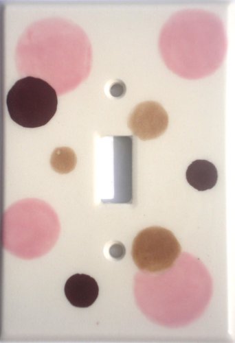 Ceramic Switch Plate Cover: Brown Dot