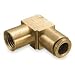 Eaton Weatherhead 1870X8X4 Brass CA360 D.O.T. Air Brake Tube Fitting, 90 Degree Elbow, 1/4" NPT Female x 1/2" Tube OD