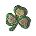 SHAMROCK PRESS-ON APPLIQUE- 1inch x 1 inch - 12 Pieces
