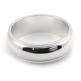 14K White Gold Wedding Bands 6mm halfround edge, 5
