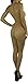 ToBeInStyle Women's Opaque Crotchless Spaghetti Strap Body Stocking - Beige - Q