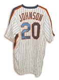 Howard Johnson Signed New York Mets White Pinstripe Majestic Jersey