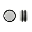No Piercing Required - High Quality White Acrylic Fake Plugs - Imitation 00G with "O" Rings- Very Strong Magnets - Sold as a Pair