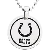 Stainless Steel Indianapolis Colts Name Logo Necklace