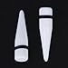 White Acrylic Expander Taper Ear Stretcher Plug 5 / 8''