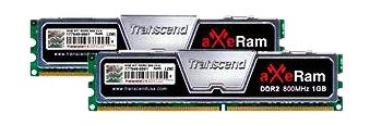 Transcend TX800QLU-2GK 2GB PC2-6400 Arbeitsspeicher (2x 1GB, 1 Rank, Dual Channel, DDR2)