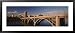 Broadway Bridge over a River, Saskatoon, Saskatchewan, Canada Framed Art Poster Print by Panoramic Images, 43x19