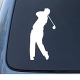 GOLFER - Golfing Sport - Car, Truck, Notebook, Vinyl Decal Sticker #1209 | Vinyl Color: White