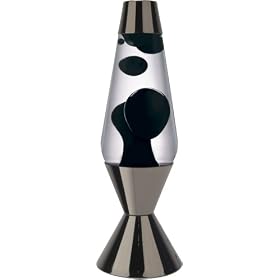 Lave Lite 52 oz Lava Lamp - Black Clear Black Chrome by Lava Lite