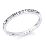 1/5 ct. Diamond Wedding Band 14k White Gold - Free Resize