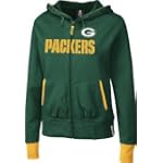Green Bay Packers Women's Chant Green Full Zip Hooded Sweatshirt