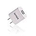 KLOKOL Home Wall Dual USB Charger,Universal Power Adapter Travel Charger for iPhone iPad, Samsung Galaxy, HTC Nexus, Smart Phones, Bluetooth Speaker Headset, White