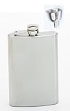 8 Oz. Stainless Steel Flask with Filling Funnel