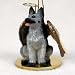 German Shepherd Angel Dog Ornament - Silver & Black
