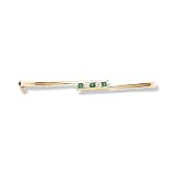 9Ct Diamond And Emerald Bangle