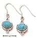 Sterling Silver Side Laying Oval Turquoise Earrings