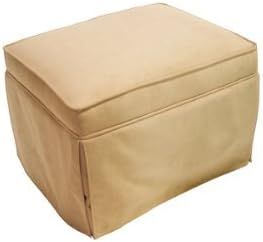 The Rockabye Glider Taylor Ottoman, Micro Beige by The Rockabye Glider