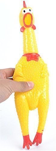 Big Rubber Squawking Chicken Prank Novelty,Yellow