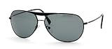 GIORGIO ARMANI AVIATOR GA 442 006 SHINY BLACK TITANIUM GRAY POLARIZED SUNGLASSES.