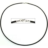 Leather Cord Necklace Black 18