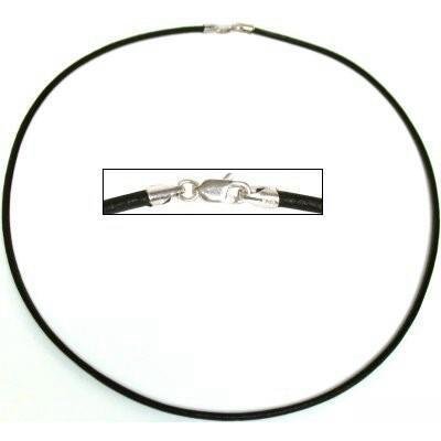 31KyBC03wWL Leather Cord Necklace Black 18