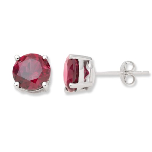 Miore MP059E runde Orhstecker 18 Karat (750) Weissgold mit 2 Rhodolith ca.3,30Ct Preisvergleich