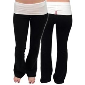 Two-Toned Roll Down Yoga Pant by Hard Tail