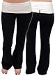 Two-Toned Roll Down Yoga Pant by Hard Tail